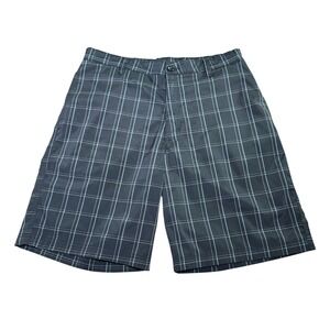 Champion Men's‎ Plaid Golf Shorts Gray Size 34 Waist Flat Front Activewear